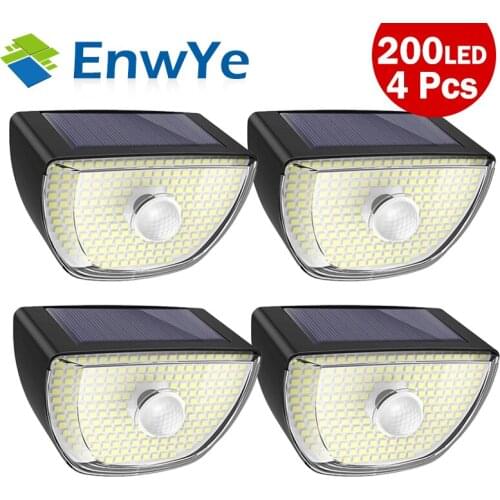 Super Bright 200 LED Solar Light Outdoor 3 Working Modes Motion Sensor Ip65 Waterproof solar Wall Lamp