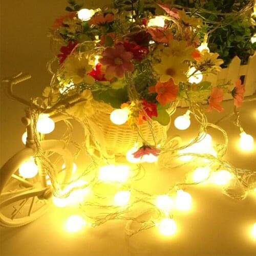 5m 20 Led fairy String Lights christmas Garland Ball lamp Bedside Garden party Wedding decoration light holiday 220V 110V