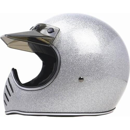 Flash color Vintage helmet MOTO 3 design retro helmet DOT ECE Approved bike helmet Zombies Racing