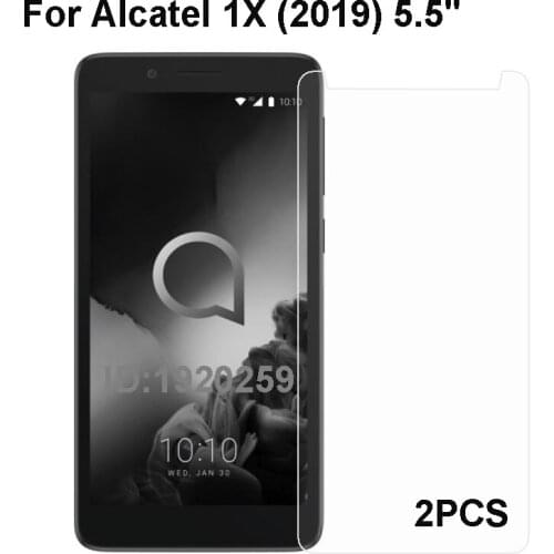2PCS Alcatel 1X 2019 Tempered Glass 9H High Quality Protective Film Explosion-proof Screen Protector For Alcatel 1 X 2019 5.5"