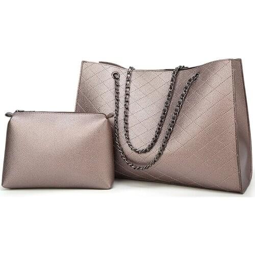 Women Bag Leather Handbag 2019 Designer Brand Luxury Large Capacity of Rhombic Chain Leather Ladies Shoulder Crossbody Women Bag