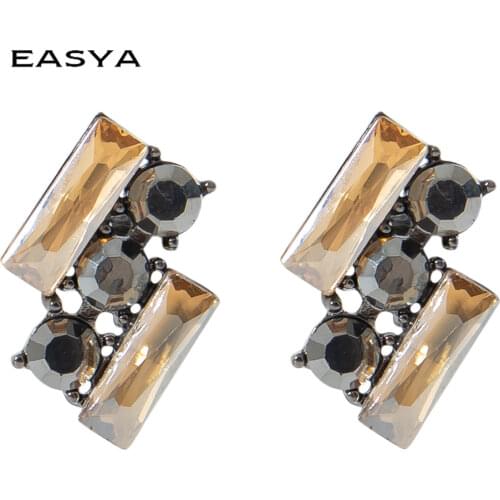 Women Drop Earrings Embellished Multilayer Square Acrylic Earrings Womens European and American Retro Geometric Earrings