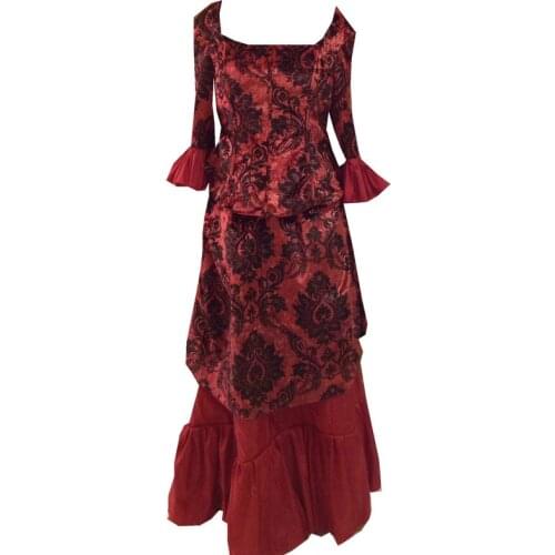 D-039 Victorian Gothic/Civil War Southern Belle loose Ball Gown Dress Halloween Vintage dresses Sz US 6-26 XS-6XL