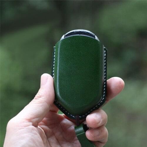 100% Handmade Leather Car Key Case Full Cover Holder Skin For Maserati Quattroporte Ghibli Levante GTS Styling Auto Accessories