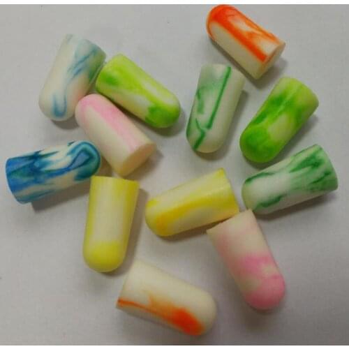 1000pcs /lot Color Soft Noise Proof Earplug Sponge Foam Noise Reduction Earplugs Travel Sleep Learning Hearing Protection YES002