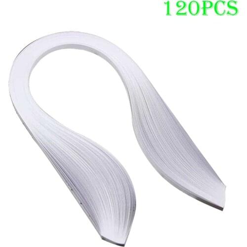 120pcs 5mm White DIY Paper Folding Paper Art Quilling Origami Material xobw