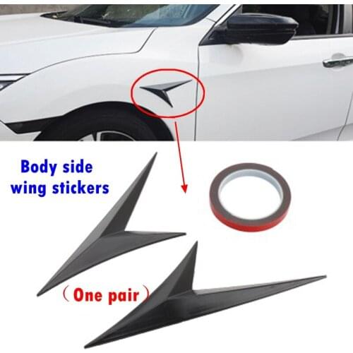 2 Pcs of Leaf Board Side Wing Stickers Leaf Side Shark Gill Body Decoration Stickers Sticker for Honda 10th Generation Civic