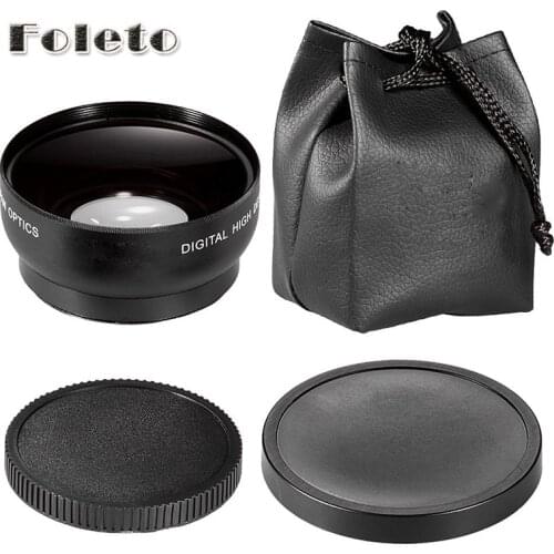 52MM 0.45X Wide Angle Lens + Macro + Lens Bag for Nikon D5000 D5100 D3100 D7000 D3200 D80 D90