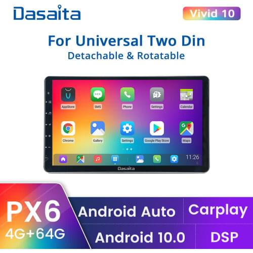 Dasaita Vivid Double 2 Din Apple Carplay Android Auto 13.3" Big Touch Screen 2K 1920*1080 Car Radio GPS Navigation Video Stereo