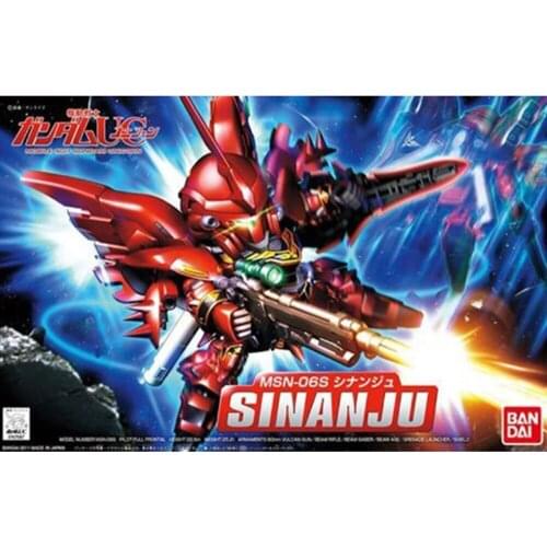 Bandai Gundam SD BB 365 Q version Sinanju With bracket Assemble Action Figureals Brinquedos Model