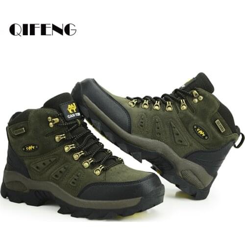 Large Size Ankle Boots Men Winter Outdoor Warm Fur Non Slip Fashion Women Footwear Outdoor Lace Up Work Boot Leather Comfortable