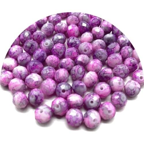 6/8/10mm Mixed Colors Austria Faceted Glass Beads Loose Spacer Round Beads for Jewelry Making DIY Bracelet necklace #006