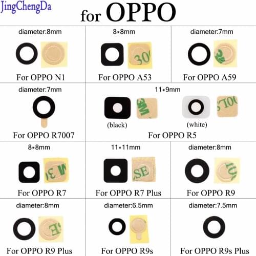 JCD Rear Back Camera Glass Lens Cover With Sticker Adhesive For OPPO N1 A53 A59 R7007 R5 R7 R9 R9s Plus Replacement