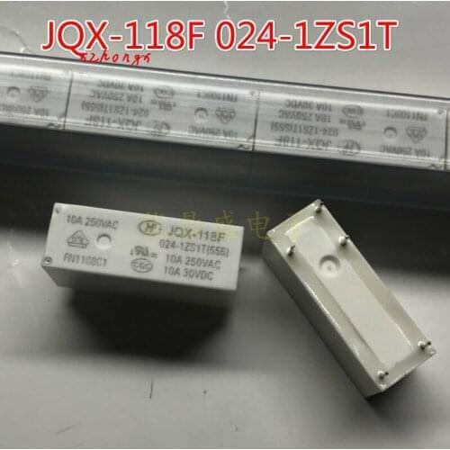 JQX-118F024-1Z1T (555) 5-Pin 24VDC 10A Relay