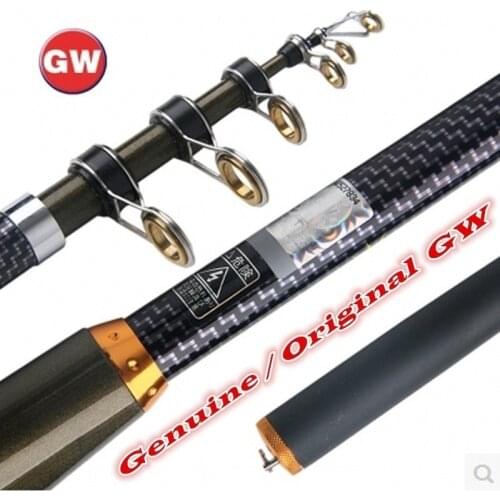 GW Strong Rock Fishing Rod Spinning 1.8m 2.1m 2.4m 2.7m 3m 3.6m Trout Carp Carbon Telescopic Feeder Surf Pole Ultra Light Hard