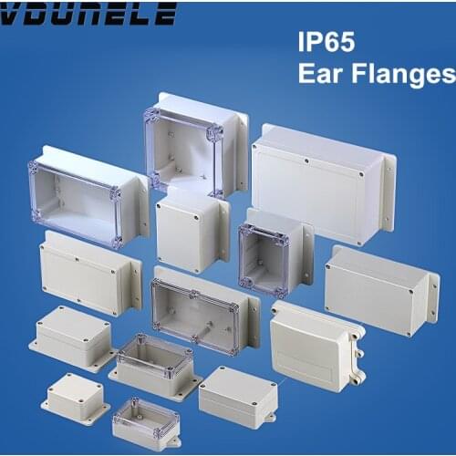 IP66 83*58*33mm Electrical Waterproof Plastic Junction Case Terminal Block Box With Flanges Project Enclosures For PCB Outdoor