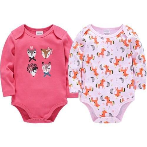 2021 Toddler Baby Boys Clothes Unicorn Girls Clothing Bodysuits Baby Girls Clothes 0-24M Newborn 100%Cotton Roupas de bebe