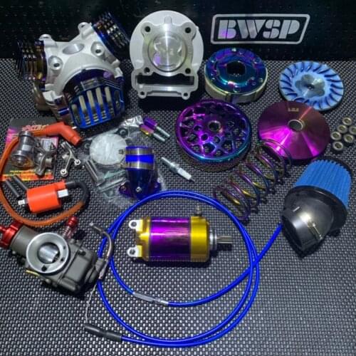 Big Bore Kit 180cc BWS125 ZUMA CYGNUS Racing Set Bws Tuning Cylinder 59mm 4 Valves Head EX19 IN21