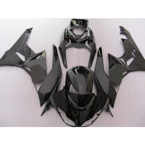 Plastic Fairing kit for Kawasaki ZX6R 2009 - 2012 Ninja 636 all glossy black fairings bodywork set 7 Gifts 09 10 11 12 TZ64