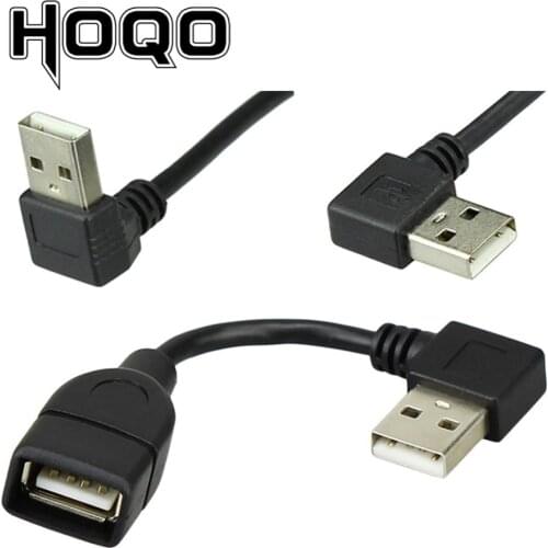Short 10cm 20cm 90 Degree USB Male to Female Extension Cable UP/Down/left/Right angled USB2.0 Type A M/F Extension Adaptor Cord
