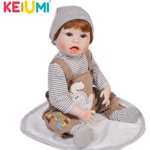 Newborn Doll 57cm Realistic Full Silicone 23 Inch Reborn Baby Boy For Sale Lifelike Playmate Christmas Gifts