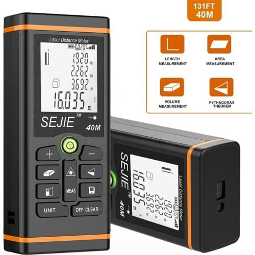 40 60 100m Laser Distance Measure Laser Rangefinder internal Bubble Levels , Unit conversion Ft M/In/Ft Laser tape Measure