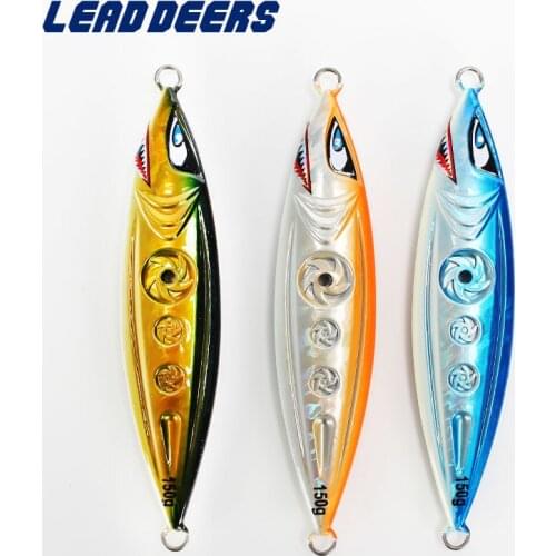 Leaddeers Japan Deep Sea Slow Jigging Metal Jig Lure Fishing Jigs Ocean Boat Fishing Glow Lead Fish Lures 4pcs/Lot 150g - 250g
