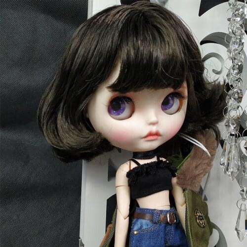 ICY DBS Blyth doll 1/6 Joint Body hand painted matte face white skin Handsome black short hair suit 30cmBJD SD gift AB hand set