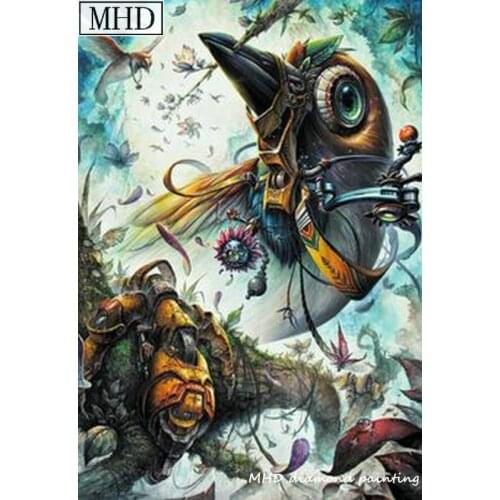 MHD 5d diy diamond painting kit bird home decoration square drill full 3D diamond mosaic art embroidery gift