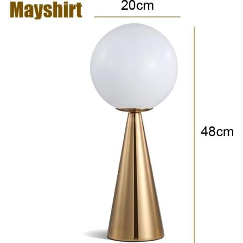 Modern Glass Ball Table Lamps for Living Room Bedroom Lights Nordic Gold Desk Lamp Bedside Stand Lighting Fixtures Home Decor