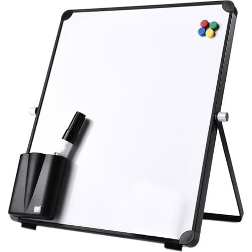 NEW-Erasable White Board Kit netic Desktop Whiteboard with Whiteboard Marker netic Particles and Pen Box (30X25cm)