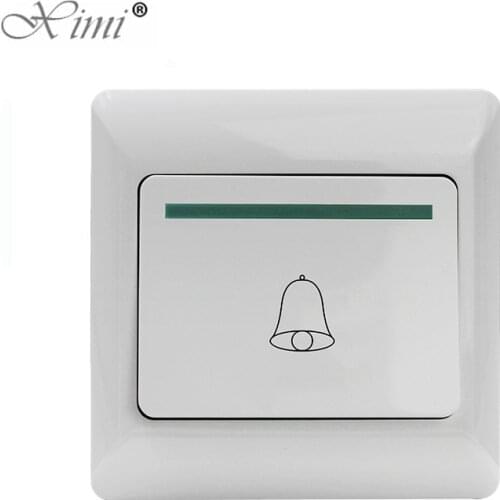 New no/com Luxury APS plastic Panel 1 Gang Doorbell Switch Push exit button Wall Switch E22A