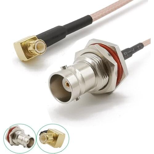 BNC Female Bulkhead To MCX Male RG316 8" 20CM RF Pigtail Jumper Cable