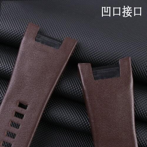 Jinyu Genuine Leather Watch Band Fit DIESEL Dz1216 \1273\4246 Notch Mens Cow Leather Watch Strap mm