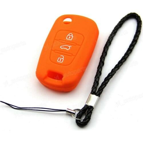 Orange Silicone Case Cover Fit For Kia Flip Key K2 K5 Soul Sportage Sorento Pro ceed
