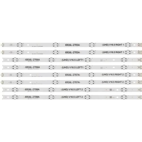 8PCS LED backlight strip for 49inch TV 49UH6109-ZB 49UH610A-UJ 49UH610T 49UH610T-DJ 49UH610T-TB 49UH610V 49UH610V-ZB 49UH6110-SF