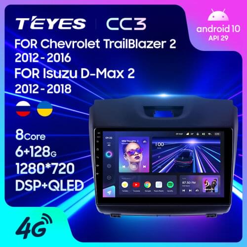 TEYES CC3 For Chevrolet TrailBlazer 2 2012 - 2016 S-10 S10 Colorado For Isuzu D-Max DMAX Car Radio Multimedia Video Player Navigation stereo GPS Android 10 No 2din 2 din dvd