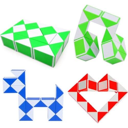 Creative Snake Magic Ruler Twist Puzzle Black Red Professional Toy Child Gift