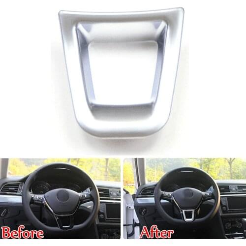 BBQ@FUKA Decoration Chrome ABS Steering Wheel Trim Cover Sticker Fit For VW GOLF MK7/JETTA MK5 MK6 2015 Car Styling Accessories