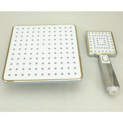 High-grade ABS electroplated finished shower set 8 inch square with switch button shift shower