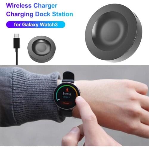 Charger Pad For Samsung Galaxy Watch3 45MM/41MM Charging Wireless Dock Station& Wired Cable For Galaxy Smart Watch Active 2
