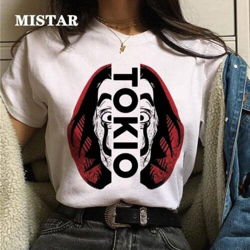 The House of Paper t shirt Printed Money Heist women t shirt funny top tee fashion new clothes white t-shirt female summer