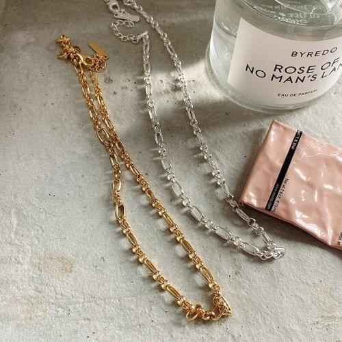 925 Sterling Silver Wide Chain Short Necklace Choker Best Friend Kolye Boho Bijoux Femme Collier Collane Necklace Women Jewelry