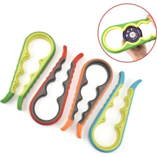 1pcs Multifunctional 4-in-1 Corkscrew Can Opener Household Soft Rubber Non-slip Bottle Opener Creative Can Opener Kitchen Tools