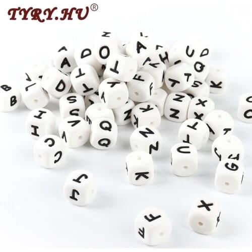 10Pcs Silicone Letter Beads BPA Free English Alphabet Loose Beads For Baby Teething Pacifier Chain Making Baby Teethers