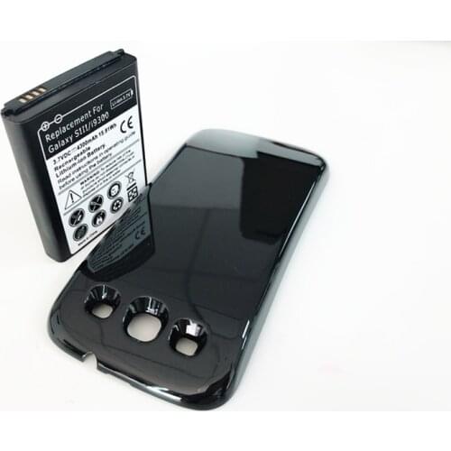 I9300 Battery For Samsung Galaxy S3 GT-i9300 Extended Battery with Back cover Case 4300mAh SIII i747 s3 battery