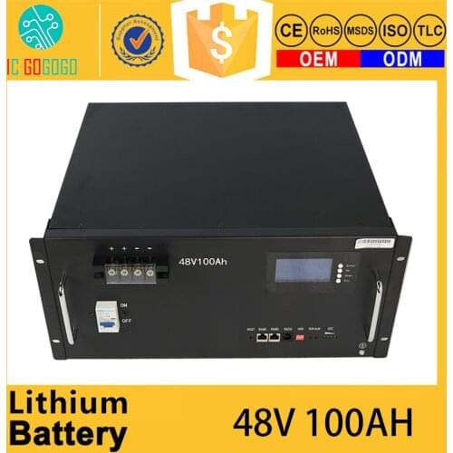 48V 100AH Lifepo4 Battery Pack Deep 3500 Cycle 3.2V Sealed Lithium Iron Phosphate Capacity Cell BMS 16S 51.2V Lithium-Iron 100A