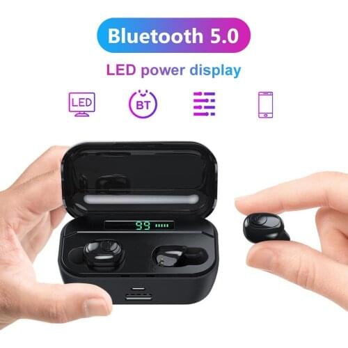 G6S Wireless Bluetooth 5.0 Earphones Hands-free HD Call Stereo Earbuds with 2000mAh LED Power Display Charging Box