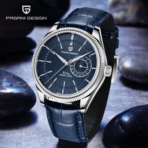 PAGANI DESIGN Stainless Steel Sapphire Glass Mens Quartz Watches Japan VH65 Waterproof 200M Men Diving Wrist Watch Reloj Hombre