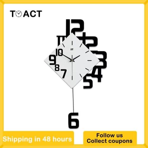 Swing Wall Clock Nordic Wall Clocks Modern Design Home Decoration Accessories Silent Quartz Watches reloj de pared